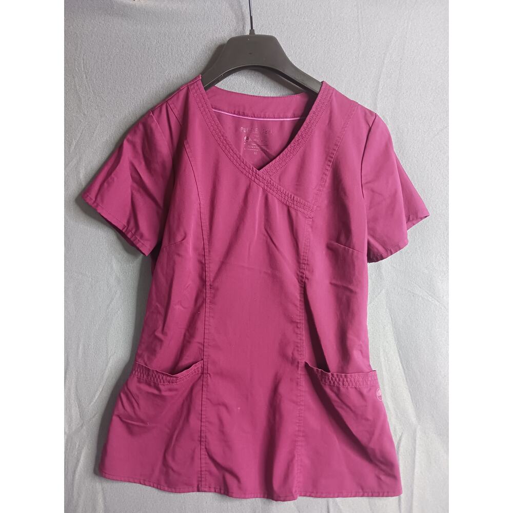 Purple Label Scrub Top Size Medium Wine‎ Color Maroon
